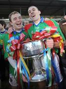 30 November 2008; Mid Kerry players Darren O'Sullivan, left, and Sean O'Sullivan with the Bishop Moynihan cup after victory over Kerin's O'Rahillys. Kerry Senior Football Championship Final Replay, Kerins O'Rahilly's v Mid Kerry, Fitzgerald Stadium, Killarney, Co. Kerry. Picture credit: Stephen McCarthy / SPORTSFILE