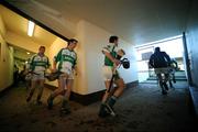 30 November 2008; Ballyhale Shamrocks' make their way onto the pitch for the start of the game. AIB Leinster Senior Club Hurling Championship Final, Ballyhale Shamrocks v Birr, Nowlan Park, Kilkenny. Picture credit: Matt Browne / SPORTSFILE