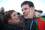 30 November 2008; Mid Kerry captain Mike Burke is congratulated after the game. Kerry Senior Football Championship Final Replay, Kerins O'Rahilly's v Mid Kerry, Fitzgerald Stadium, Killarney, Co. Kerry. Picture credit: Stephen McCarthy / SPORTSFILE
