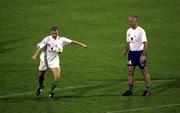 6 October 2000; Manager Mick McCarthy, right, and Roy Keane during a Republic of Ireland squad training session at the Estádio da Luz in Lisbon, Portugal. Photo by David Maher/Sportsfile