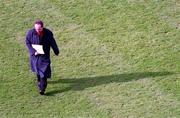 8 October 2000; RTE commentator Marty Morrissey prior to the International Rules Series First Test match between Ireland and Australia at Croke Park in Dublin. Photo by Ray McManus/Sportsfile