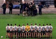 8 October 2000; The Ireland team pose for a photograph prior to the International Rules Series First Test match between Ireland and Australia at Croke Park in Dublin. Photo by Ray McManus/Sportsfile