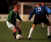 11 October 2000; Damien Duff of Ireland in action against Erko Saviavk of Estonia during the World Cup 2002 Qualifying group 2 match between Republic of Ireland and Estonia at Lansdowne Road in Dublin. Photo by David Maher/Sportsfile