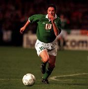 11 October 2000; Robbie Keane of Ireland during the World Cup 2002 Qualifying group 2 match between Republic of Ireland and Estonia at Lansdowne Road in Dublin. Photo by David Maher/Sportsfile