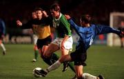 11 October 2000; Kevin Kilbane of Ireland in action against Teet Allas of Estonia during the World Cup 2002 Qualifying group 2 match between Republic of Ireland and Estonia at Lansdowne Road in Dublin. Photo by David Maher/Sportsfile
