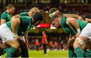 8 August 2015; Ireland's Mike Ross, left, and Dave Kilcoyne practice scrummaging ahead of the game. Rugby World Cup Warm-Up Match, Wales v Ireland. Millennium Stadium, Cardiff, Wales. Picture credit: Ramsey Cardy / SPORTSFILE