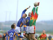 4 January 2009; Daithi Byrne, Carlow, in action against Tony Hannon and Alan Nolan,17, Wicklow. O'Byrne Cup, First Round, Wicklow v Carlow, Blessington GAA Grounds, Blessington, Co Wicklow. Picture credit: Matt Browne / SPORTSFILE