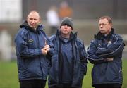 4 January 2009; Longford manager Glenn Ryan with selectors Mickey Harkins, centre, and Ambrose McGowan, right. O'Byrne Cup, First Round, Longford v Athlone IT, Leo Casey Park, Ballymahon, Longford. Picture credit: Ray McManus / SPORTSFILE