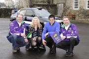 8 January 2009; Rally Ireland Event director, John Naylor, left, along with local Drivers, Toni Kelly, Donegal, the only female competitor, Garry Jennings, Fermanagh, and Rally Ireland Clerk of the course, Gordon Noble, at the Rally Ireland ceremonial start launch. Enniskillen Castle, Co. Fermanagh. Picture credit: Oliver McVeigh / SPORTSFILE