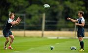 11 August 2015; Ireland scrum halves Kieran Marmion, left, and Eoin Reddan in action during squad training. Ireland Rugby Squad Training. Carton House, Maynooth, Co. Kildare. Picture credit: Brendan Moran / SPORTSFILE