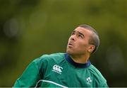 11 August 2015; Ireland's Simon Zebo in action during squad training. Ireland Rugby Squad Training. Carton House, Maynooth, Co. Kildare. Picture credit: Brendan Moran / SPORTSFILE