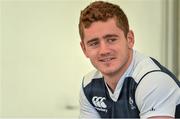 11 August 2015; Ireland out-half Paddy Jackson before squad training. Ireland Rugby Squad Training. Carton House, Maynooth, Co. Kildare. Picture credit: Brendan Moran / SPORTSFILE