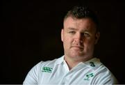 11 August 2015; Ireland's Dave Kilcoyne poses for a portrait after a press conference. Ireland Rugby Press Conference. Carton House, Maynooth, Co. Kildare. Picture credit: Brendan Moran / SPORTSFILE