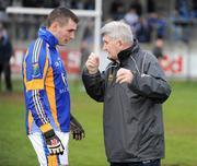 11 January 2009; Wicklow manager Mick O'Dwyer speaking to Wicklow right-half-back Eoin Keogh before the game. O'Byrne Cup Quarter-Final, Dublin v Wicklow, Parnell Park, Dublin. Picture credit: Ray McManus / SPORTSFILE