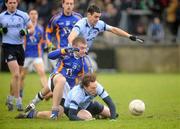 11 January 2009; Dublin players Colin Moore and Gary O'Connell, 3, in action against John Kinch, Wicklow. O'Byrne Cup Quarter-Final, Dublin v Wicklow, Parnell Park, Dublin. Picture credit: Daire Brennan / SPORTSFILE