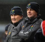 11 January 2009; Wicklow manager Mick O'Dwyer, left, watches the second half. O'Byrne Cup Quarter-Final, Dublin v Wicklow, Parnell Park, Dublin. Picture credit: Daire Brennan / SPORTSFILE