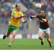 8 August 2015; Colm McFadden, Donegal, in action against Keith Higgins, Mayo. GAA Football All-Ireland Senior Championship Quarter-Final. Donegal v Mayo, Croke Park, Dublin. Picture credit: Stephen McCarthy / SPORTSFILE