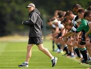 13 August 2015; Ireland head coach Joe Schmidt during squad training. Ireland Rugby Squad Training, Carton House, Maynooth, Co. Kildare. Picture credit: Stephen McCarthy / SPORTSFILE