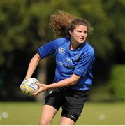 13 August 2015; Leinster women Sophie Spence, Fiona Coghlan, Nora Stapleton, Sharon Lynch, Elise O'Byrne Whyte and Elsa Hughes visited the girls camp at the Bank of Ireland School of Excellence in the King's Hospital, Palmerstown, Dublin. Picture credit: Seb Daly / SPORTSFILE