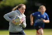 13 August 2015; Leinster women Sophie Spence, Fiona Coghlan, Nora Stapleton, Sharon Lynch, Elise O'Byrne Whyte and Elsa Hughes visited the girls camp at the Bank of Ireland School of Excellence in the King's Hospital, Palmerstown, Dublin. Picture credit: Seb Daly / SPORTSFILE