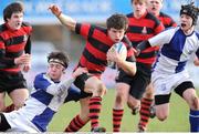 21 January 2009; Foster Horan, Kilkenny College, is tackled by Lorcan Clarke, St Andrew's. Vinnie Murray Cup, 2nd Round, Kilkenny College v St Andrew's, Donnybrook Stadium, Dublin. Picture credit: Matt Browne / SPORTSFILE