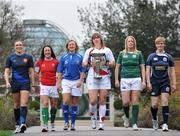 28 January 2009; Womens rugby captains, from left to right, Sandra Rabier, France, Sophie Bennett, Wales, Paola Zangirolami, Italy, Catherine Spencer, England, Joy Neville, Ireland, and Lynn Reid, Scotland, at the RBS Six Nations launch. The Hurlingham Club, London. Picture credit: David Maher / SPORTSFILE