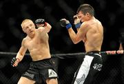 17 January 2009; Dennis Siver, left, in action against Nate Mohr during their lightweight bout. UFC 93, Ultimate Fighting Championship, The O2, Dublin. Picture credit: Diarmuid Greene / SPORTSFILE