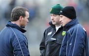 1 February 2009;  Donegal manager John Joe Doherty, right, with selectors Tony Boyle, left, and Tommy Ryan. Allianz National Football League, Division 1, Round 1, Kerry v Donegal, Austin Stack Park, Tralee, Co. Kerry. Picture credit: Brendan Moran / SPORTSFILE