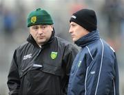 1 February 2009; Donegal selector Tommy Ryan, left, with manager John Joe Doherty. Allianz National Football League, Division 1, Round 1, Kerry v Donegal, Austin Stack Park, Tralee, Co. Kerry. Picture credit: Brendan Moran / SPORTSFILE