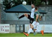 21 August 2015; Kurtis Byrne, Dundalk, in action against Colm Horgan, Galway United. Irish Daily Mail FAI Cup, Third Round, Galway United v Dundalk, Eamonn Deasy Park, Galway. Picture credit: Sam Barnes / SPORTSFILE