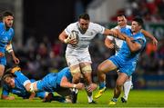 21 August 2015; Jack Conan, Leinster, is tackled by Conor Joyce, left, and Sam Arnold, Leinster. Pre-Season Friendly, Ulster v Leinster, Kingspan Stadium, Ravenhill Park, Belfast. Picture credit: Ramsey Cardy / SPORTSFILE