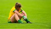 22 August 2015; Donegal's Ciara Hegarty dejected after the game. TG4 Ladies Football All-Ireland Senior Championship, Quarter-Final, Donegal v Armagh. St Tiernach's Park, Clones, Co. Monaghan. Picture credit: Piaras Ó Mídheach / SPORTSFILE