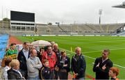 22 August 2015; Kerry legend Tomás Ó Sé speaks at today's Bord Gáis Energy Legends Tour at Croke Park, where he relived some of most memorable moments from his playing career. All Bord Gáis Energy Legends Tours include a trip to the GAA Museum, which is home to many exclusive exhibits, including the official GAA Hall of Fame. For booking and ticket information about the GAA legends for this summer visit www.crokepark.ie/gaa-museum. Croke Park, Dublin. Picture credit: Brendan Moran / SPORTSFILE