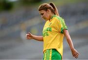 22 August 2015; Niamh Hegarty, Donegal, reacts after a missed chance. TG4 Ladies Football All-Ireland Senior Championship, Quarter-Final, Donegal v Armagh. St Tiernach's Park, Clones, Co. Monaghan. Picture credit: Piaras Ó Mídheach / SPORTSFILE