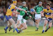 8 February 2009; Damien Reale, Limerick, in action against John Conlon, left, and Diarmuid McMahon, Clare. Allianz GAA National Hurling League, Division 1, Round 1, Limerick v Clare, Gaelic Grounds, Limerick. Picture credit: Brian Lawless / SPORTSFILE