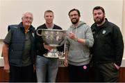 22 August 2015; Kerry legend Tomás Ó Sé with Joe, Liam Og and Kyle Flavin, from Beale, Co. Kerry, at the Bord Gáis Energy Legends Tour at Croke Park, where he relived some of most memorable moments from his playing career. All Bord Gáis Energy Legends Tours include a trip to the GAA Museum, which is home to many exclusive exhibits, including the official GAA Hall of Fame. For booking and ticket information about the GAA legends for this summer visit www.crokepark.ie/gaa-museum. Croke Park, Dublin. Picture credit: Brendan Moran / SPORTSFILE