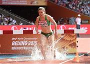 24 August 2015; Sara Treacy of Ireland in action during the Women's 3000m Steeplechase heats. IAAF World Athletics Championships Beijing 2015 - Day 3, National Stadium, Beijing, China. Picture credit: Stephen McCarthy / SPORTSFILE