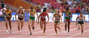 24 August 2015; Athletes, from left, Aisha Praught of Jamaica, Marusa Mismas of Slovenia, Madeline Heiner of Australia, Stephanie Garcia of USA, Michelle Finn of Ireland, Hiwot Ayalew of Ethopia and Amina Bettiche of Algeria during the the Women's 3000m Steeplechase heats. IAAF World Athletics Championships Beijing 2015 - Day 3, National Stadium, Beijing, China. Picture credit: Stephen McCarthy / SPORTSFILE