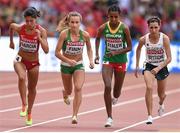24 August 2015; Athletes, from left, Stephanie Garcia of USA, Michelle Finn of Ireland, Hiwot Ayalew of Ethopia and Amina Bettiche of Algeria during the the Women's 3000m Steeplechase heats. IAAF World Athletics Championships Beijing 2015 - Day 3, National Stadium, Beijing, China. Picture credit: Stephen McCarthy / SPORTSFILE