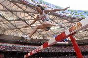 24 August 2015; Amina Bettiche of Algeria during the Women's 3000m Steeplechase heats. IAAF World Athletics Championships Beijing 2015 - Day 3, National Stadium, Beijing, China. Picture credit: Stephen McCarthy / SPORTSFILE