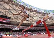 24 August 2015; Amina Bettiche of Algeria during the Women's 3000m Steeplechase heats. IAAF World Athletics Championships Beijing 2015 - Day 3, National Stadium, Beijing, China. Picture credit: Stephen McCarthy / SPORTSFILE