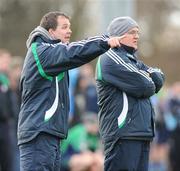 10 February 2009; Members of the LIT management team Cyril Farrell, right, and Davy Fitzgerald during the game. Fitzgibbon Cup, UCD v LIT, UCD, Belfield, Dublin. Picture credit: Diarmuid Greene / SPORTSFILE