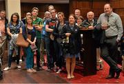 22 August 2015; Patrons listen to Kerry legend Tomás Ó Sé at today's Bord Gáis Energy Legends Tour at Croke Park, where he relived some of most memorable moments from his playing career. All Bord Gáis Energy Legends Tours include a trip to the GAA Museum, which is home to many exclusive exhibits, including the official GAA Hall of Fame. For booking and ticket information about the GAA legends for this summer visit www.crokepark.ie/gaa-museum. Croke Park, Dublin. Picture credit: Brendan Moran / SPORTSFILE