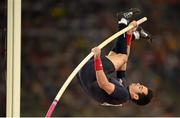 24 August 2015; Kevin Menaldo of France during the Men's Pole Vault final. IAAF World Athletics Championships Beijing 2015 - Day 3, National Stadium, Beijing, China. Picture credit: Stephen McCarthy / SPORTSFILE