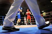 13 February 2009; Ross Hickey, right, in action against Ciaran Bates during their 60Kg bout. National Senior Boxing Championships Semi-Finals, National Stadium, Dublin. Picture credit: David Maher / SPORTSFILE