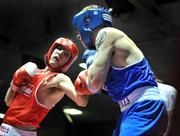 13 February 2009; John Joe Joyce, left, in action against Michael McLoughlin during their 64Kg bout. National Senior Boxing Championships Semi-Finals, National Stadium, Dublin. Picture credit: David Maher / SPORTSFILE