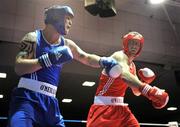 13 February 2009; Kenneth Egan, right, in action against Denis Hogan during their 81Kg bout. National Senior Boxing Championships Semi-Finals, National Stadium, Dublin. Picture credit: David Maher / SPORTSFILE
