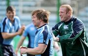 14 February 2009; Jerry Flannery, left, and Paul O'Connell during the Ireland Rugby Captain's Run ahead of their RBS Six Nations Championship game against Italy on Sunday. Stadio Flaminio, Rome, Italy. Picture credit: Brendan Moran / SPORTSFILE