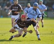 15 February 2009; Peader Carton, Dublin, in action against Fergal Moore, Galway. Allianz National Hurling League, Division 1, Round 2, Dublin v Galway, Parnell Park, Dublin. Picture credit: Damien Eagers / SPORTSFILE