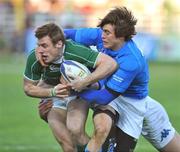 15 February 2009; Tommy Bowe, Ireland, is tackled by Matteo Pratichetti, Italy. RBS Six Nations Championship, Italy v Ireland, Stadio Flaminio, Rome, Italy. Picture credit: Brendan Moran / SPORTSFILE